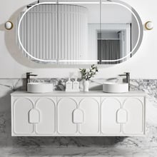 Laguna MKII 1800mm Wall Hung Double Vanity with Solid Surface Countertop